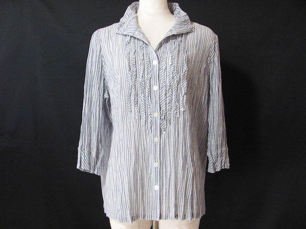 爽やかなストライプブラウスを買取！レリアン