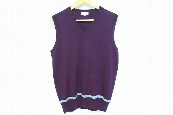 シックな紫｜ポールスミスのニットベストを買取しました