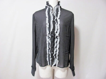 中心フリルがポイント|ハナエモリのブラウスを買取しました