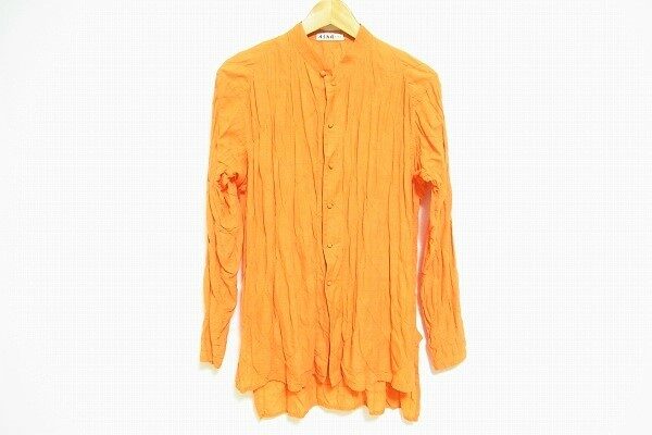 シワ加工のスタンドカラーシャツを買取!イッセイミヤケ