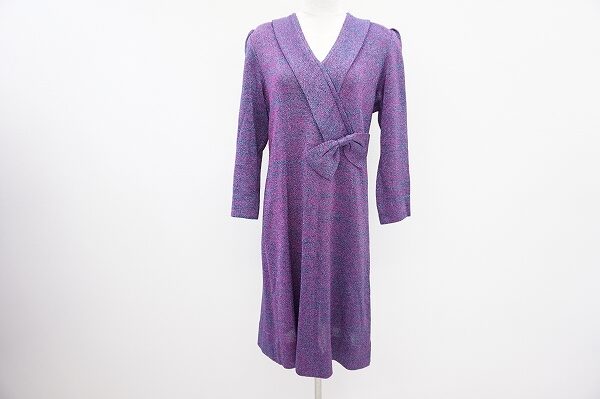 リボンがアクセント!斉藤都世子のロングワンピを買取させて頂きました