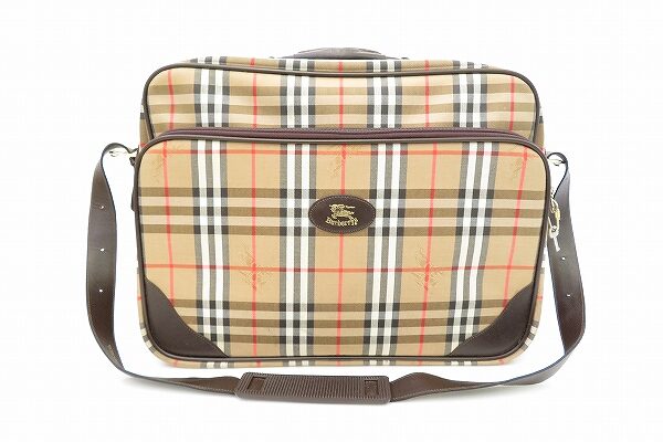 旅行かばんとしても最適｜バーバリーのショルダーバッグを買取しました