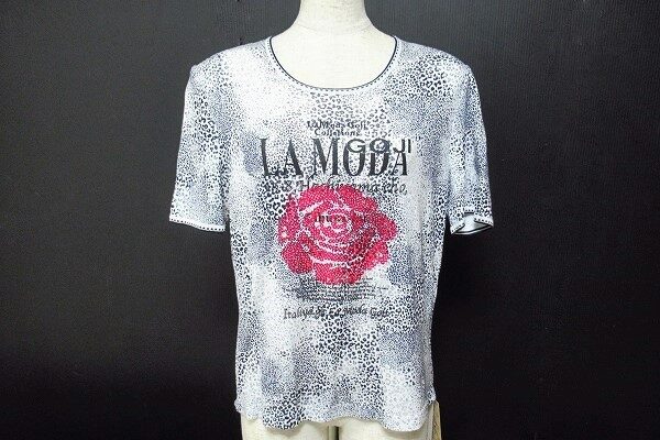 タグ付き美品カットソー!伊太利屋の薔薇柄アイテムを買取させて頂きました