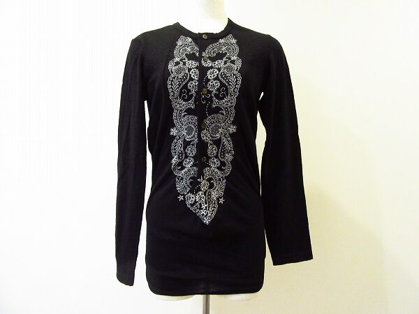 レースのようなペイズリー柄が素敵|コムデギャルソンのカットソーを買取しました