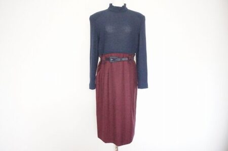 ジュンアシダのバイカラーワンピを買取させて頂きました