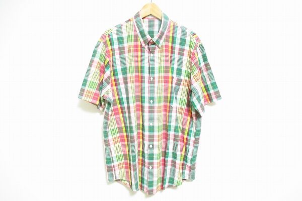 カラフルなチェックがポイント|パパスのシャツを買取しました