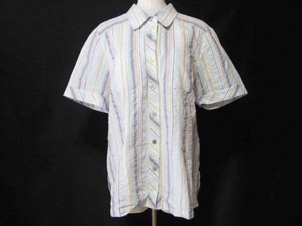 淡色のマルチストライプ柄！レリアンのシャツ15+を買取させて頂きました