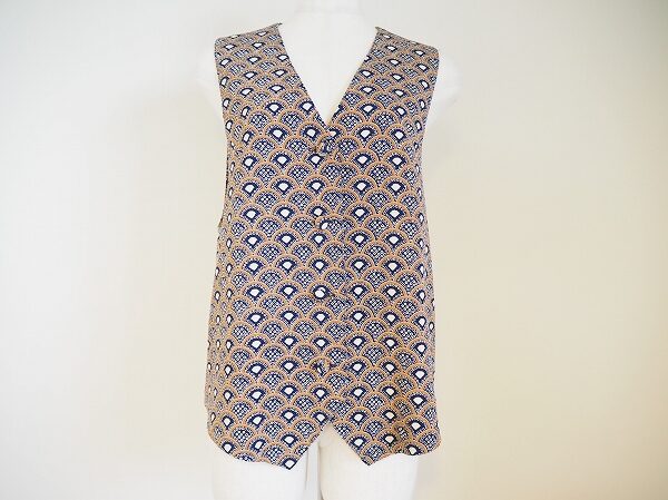 青海波柄でオンリーワンのおしゃれを楽しめる｜詩仙堂のベストを買取しました