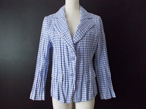 薄紫とギンガムチェックの珍しさが魅力｜ユキトリイのジャケットを買取しました