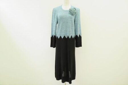 柔らかい水色が上品｜斉藤都世子のワンピースを買取しました