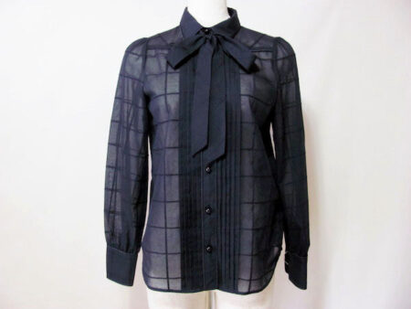 ボウタイとチェックで使いやすさ満点｜ブルーレーベルクレストブリッジのブラウスをお買取