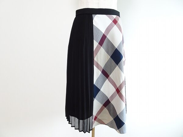 大胆かつ落ち着いたチェックが素敵｜ブルーレーベルクレストブリッジのスカートを買取しました