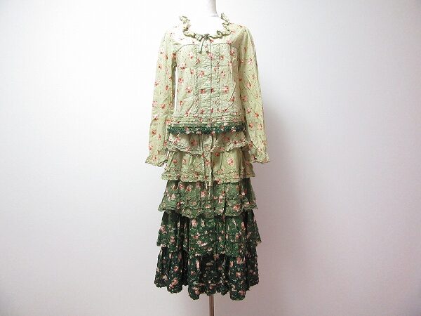 グラデーションの緑が癖になる｜ピンクハウスのセットアップを買取しました