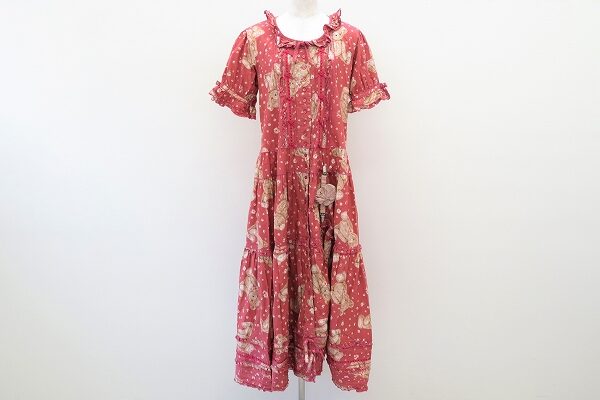 リボン くま バラなど可愛らしい絵柄が集結｜ピンクハウスのワンピースを買取しました