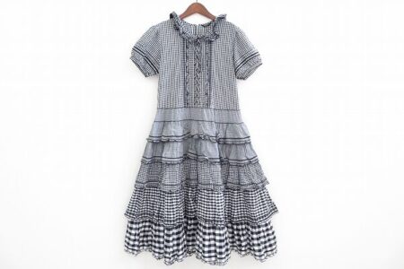 チェックとフリルがほどよく溶け合う｜ピンクハウスのワンピースを買取しました
