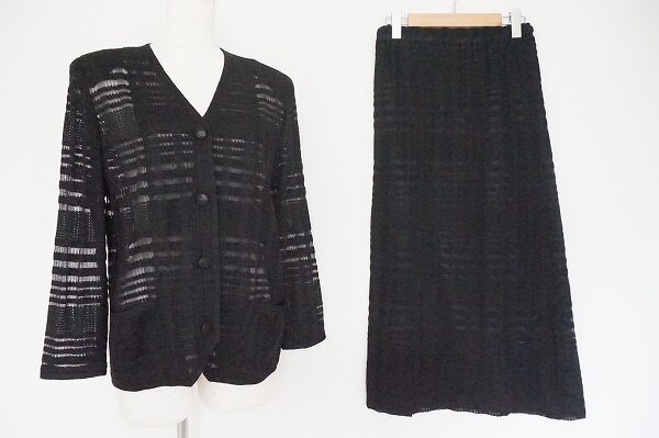 ほどよいチェックが好印象に｜斉藤都世子のセットアップを買取しました