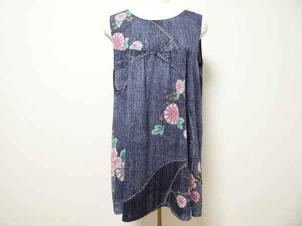 デニムと花柄の優しいバランス｜詩仙堂のチュニックを買取しました