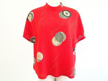 鮮やかな赤になじむ傘柄｜詩仙堂のカットソーを買取しました