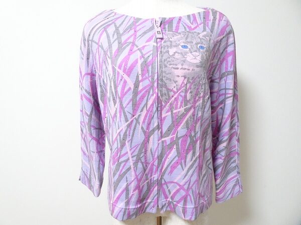 パープルとピンクの優しい組み合わせ｜伊太利屋のカーディガンを買取しました