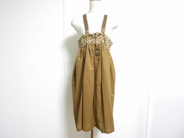 タブリクの異素材ミックスジャンパースカートを買取させて頂きました