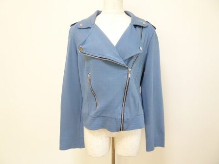 【お買取】柔らかいブルーが着やすい フィフィーユパリ ライダースジャケット