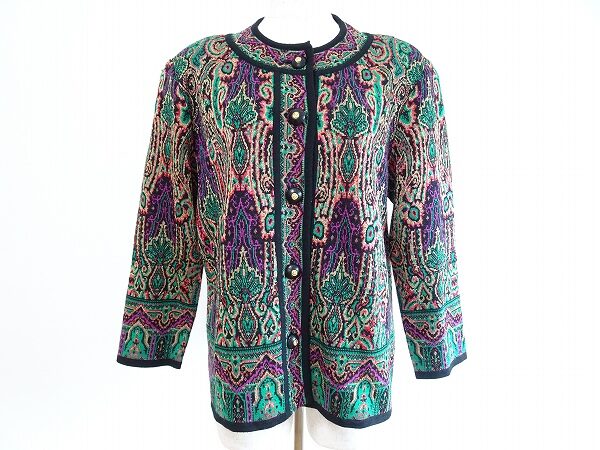 大人カラーのペイズリー柄カーディガンを買取させて頂きました
