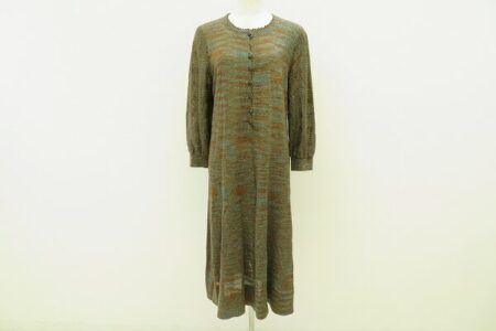 茶と緑のコラボレーションが絶妙 斉藤都世子のワンピースをお買取しました