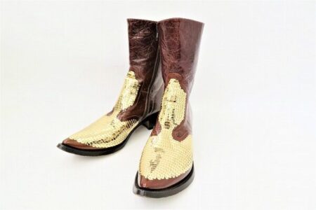 金色が輝かしい ジャンニバルバートのショートブーツを買取しました