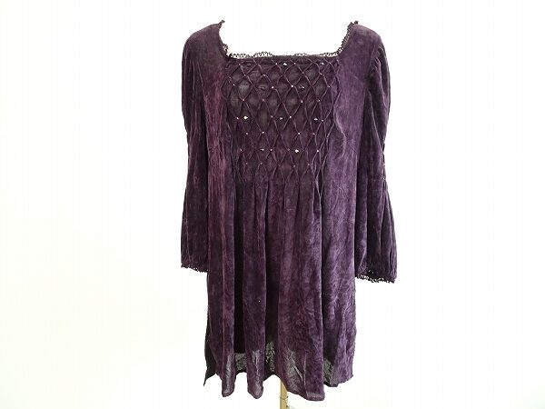 濃紫×レースがカッコ可愛い 伊太利屋のチュニックを買取しました