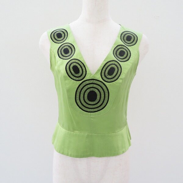 黄緑×大ぶり刺繍がいい感じなミッソーニのジレを買取しました