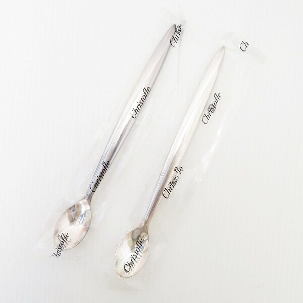 ほっそりした雰囲気がエレガントなクリストフルのスプーン2点セットを買取しました