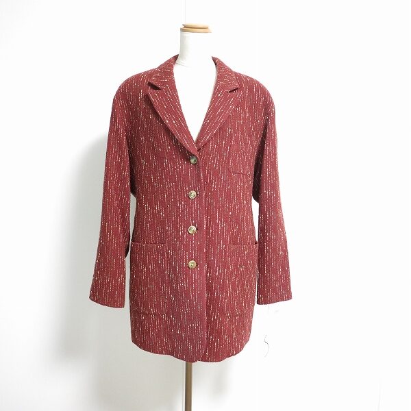 ツイードと赤のバランスが素晴らしい センソユニコのコートを買取しました