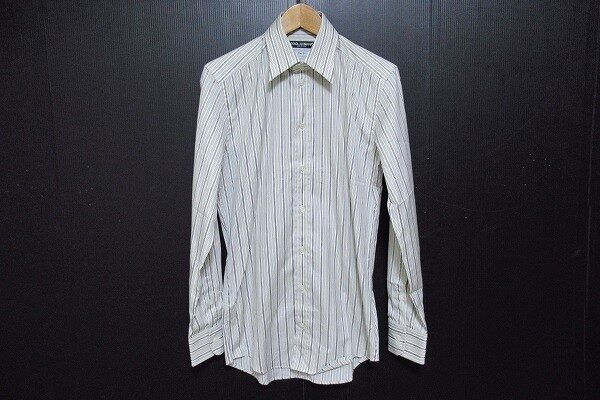 ストライプが上品なドルチェ＆ガッバーナの長袖シャツを買取しました