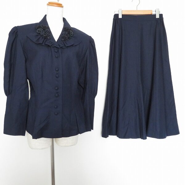 紺とバラモチーフが可愛らしい ノンノンドールのセットアップを買取しました