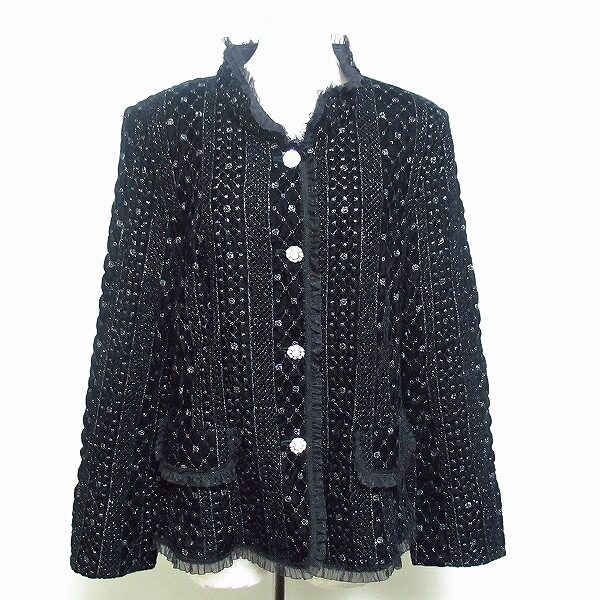 黒 ラメ フリルのバランスが上級!ラピーヌのジャケットを買取しました