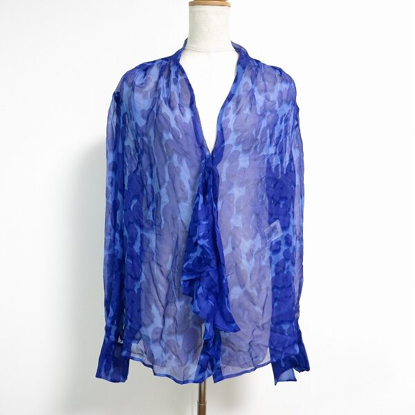 青とシースルー具合がエレガント レナランゲのブラウスを買取しました