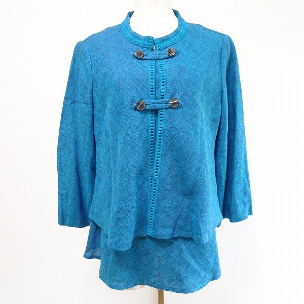 ちょうどいい具合のブルーがポイント ユキコハナイのアンサンブルを買取しました