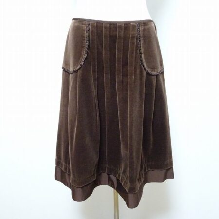 ベロア×ブラウンが大人シックに決まる インポートロッサのスカートを買取しました