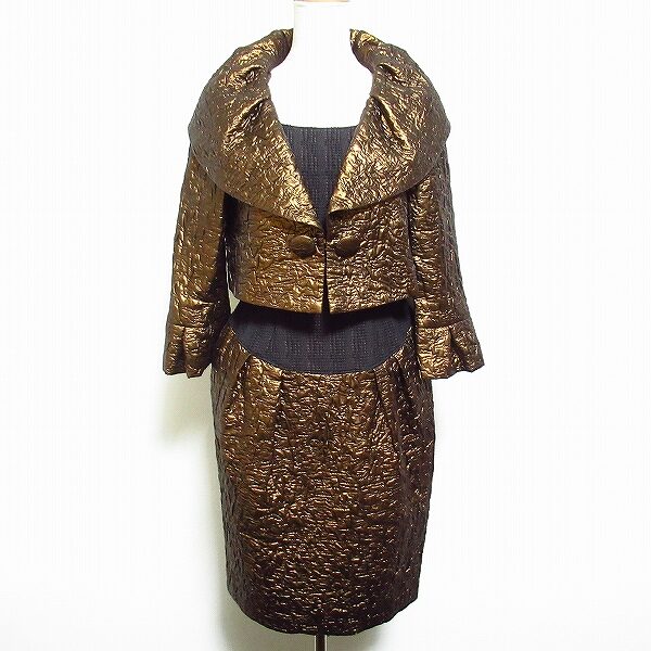 ブロンズカラーが眩しい ミスアシダのワンピーススーツを買取しました