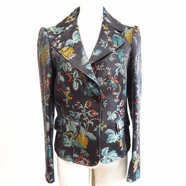 黒に溶け込むボタニカル柄がセクシー エトロのジャケットを買取しました