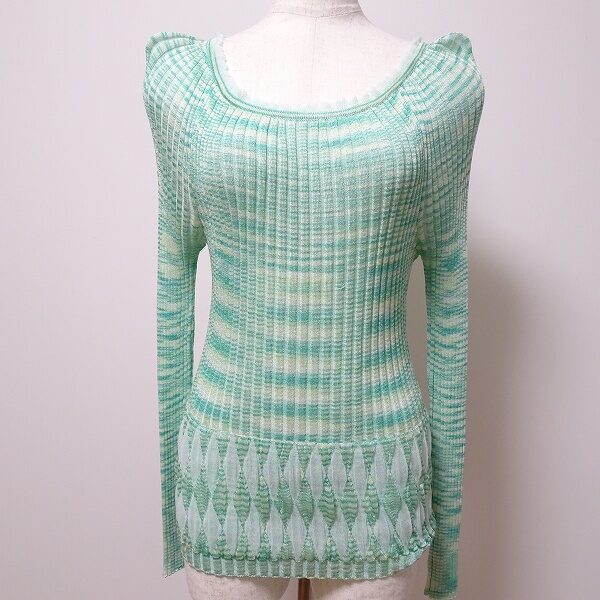 柔らかいボーダーでシックに ミッソーニのリブニットを買取しました