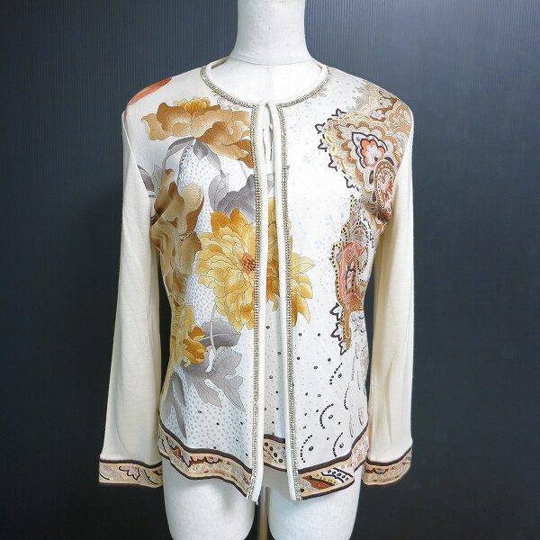 ゴージャスな花柄にうっとり レオナールのアンサンブルを買取しました