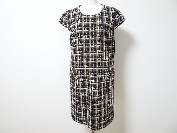 クールなツイードで大人おしゃれに！レリアンのワンピースを買取しました