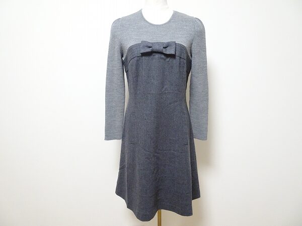 異素材デザインでメリハリを強調！エムズグレイシーのワンピースを買取しました