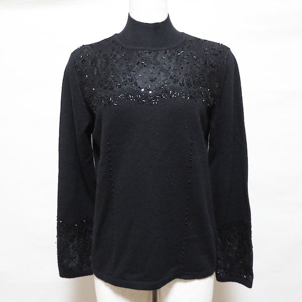 黒×ビーズで豪華に決まる スーパービューティーのニットを買取しました
