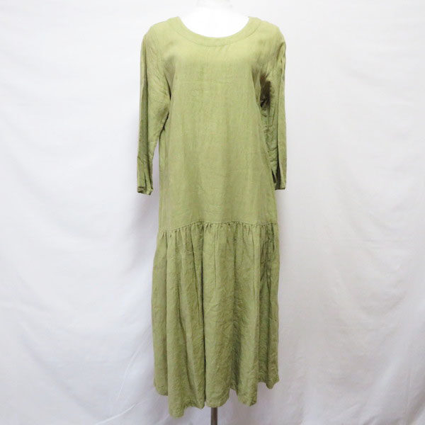 優しい黄緑が落ち着く ヤンマ産業のワンピースを買取しました