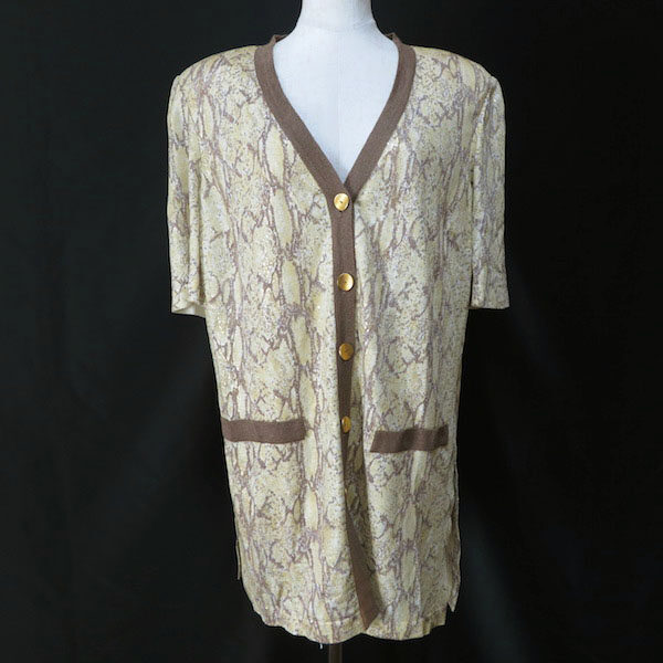 黄色と茶色のコンビネーションがおしゃれ スティゾーリのカーディガンを買取しました