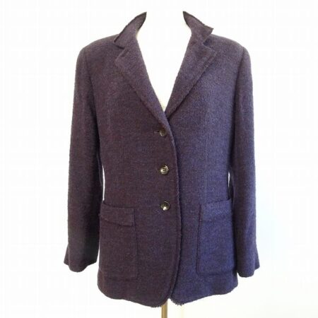 前に出過ぎない紫で控えめ女性に！ヨシエイナバのジャケットを買取しました