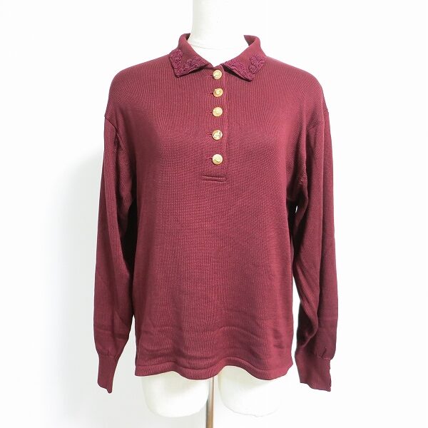 エンジの優雅さと可愛らしさがマッチ クリスチャンディオールのニットを買取しました