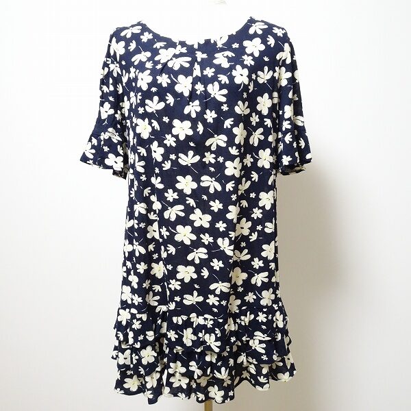 紺と白で華があり爽やかな印象に！ローズティアラの半袖 チュニックをお買取